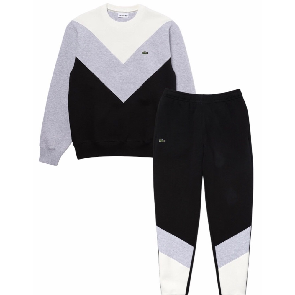 Lacoste Chevron Color-block Jogging Suit!!